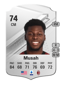 Yunus Musah Rare 74 OVR