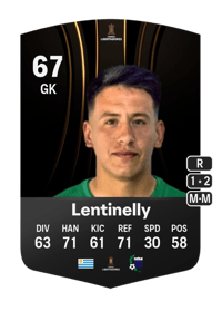 Sebastián Lentinelly CONMEBOL Libertadores 67 OVR