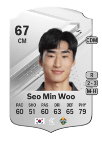 Seo Min Woo Rare 67 OVR