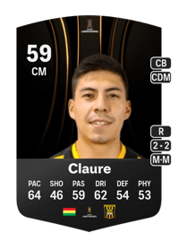 Sebastián Claure CONMEBOL Libertadores 59 OVR