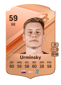 Peter Urminsky Rare 59 OVR