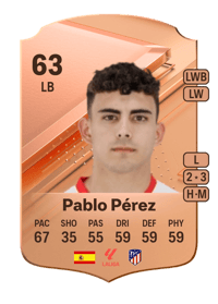 Pablo Pérez Rare 63 OVR