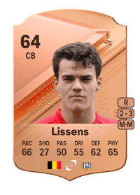 Lucas Lissens Rare 64 OVR