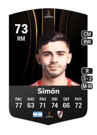 Santiago Simón CONMEBOL Libertadores 73 OVR