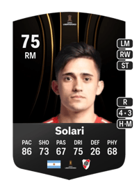Pablo Solari CONMEBOL Libertadores 75 OVR