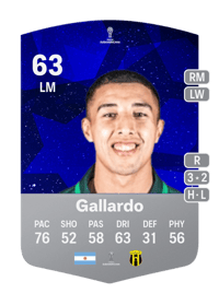 David Gallardo CONMEBOL Sudamericana 63 OVR