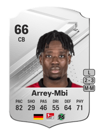 Bright Akwo Arrey-Mbi Rare 66 OVR
