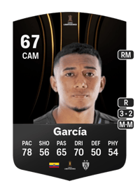 Bryan García CONMEBOL Libertadores 67 OVR