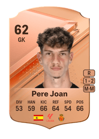 Pere Joan Rare 62 OVR