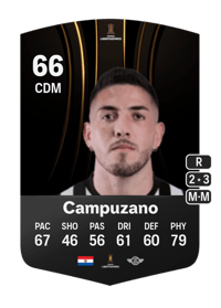 Álvaro Campuzano CONMEBOL Libertadores 66 OVR