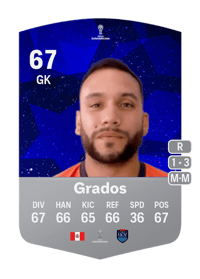 Carlos Grados CONMEBOL Sudamericana 67 OVR