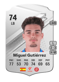 Miguel Gutiérrez Rare 74 OVR