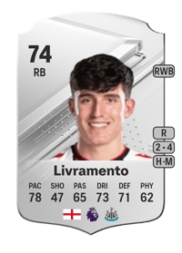 Tino Livramento Rare 74 OVR