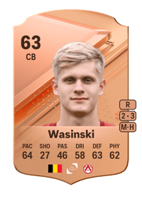 Martin Wasinski Rare 63 OVR