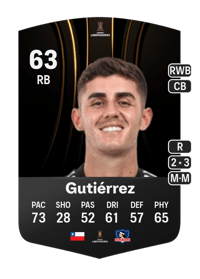 Bruno Gutiérrez CONMEBOL Libertadores 63 OVR