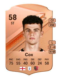 Sonny Cox Rare 58 OVR