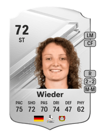 Verena Wieder Rare 72 OVR