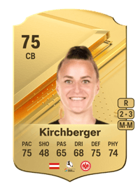 Virginia Kirchberger Rare 75 OVR