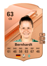 Emilie Bernhardt Rare 63 OVR