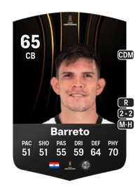 Orlando Barreto CONMEBOL Libertadores 65 OVR