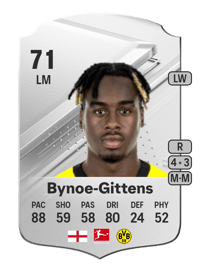 Jamie Bynoe-Gittens Rare 71 OVR