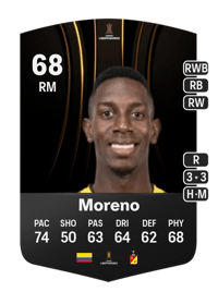 Eber Moreno CONMEBOL Libertadores 68 OVR