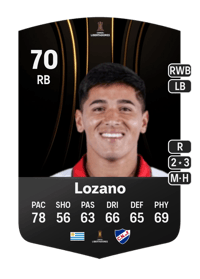 Leandro Lozano CONMEBOL Libertadores 70 OVR
