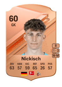 Jonas Nickisch Rare 60 OVR