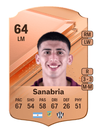 Mateo Sanabria Rare 64 OVR