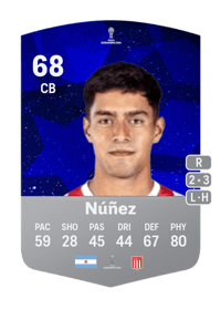 Santiago Núñez CONMEBOL Sudamericana 68 OVR