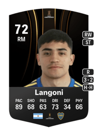 Luca Langoni CONMEBOL Libertadores 72 OVR