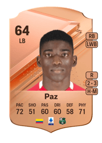 Yeferson Paz Rare 64 OVR