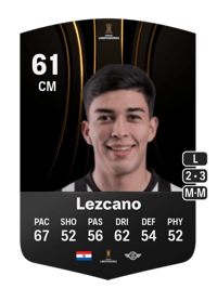 Rubén Lezcano CONMEBOL Libertadores 61 OVR