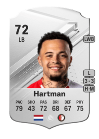 Quilindschy Hartman Rare 72 OVR
