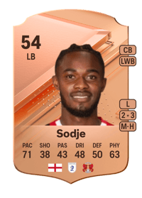 Harrison Sodje Rare 54 OVR