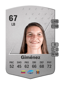 Yenifer Giménez Common 67 OVR