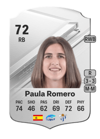 Paula Romero Rare 72 OVR
