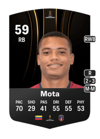 Juan Mota CONMEBOL Libertadores 59 OVR