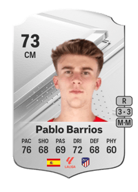 Pablo Barrios Rare 73 OVR
