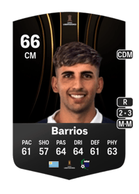 Martín Barrios CONMEBOL Libertadores 66 OVR