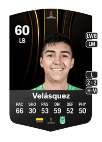 Samuel Velásquez CONMEBOL Libertadores 60 OVR