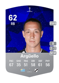 Mateo Argüello CONMEBOL Sudamericana 62 OVR