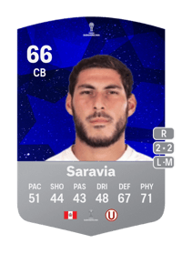 Marco Saravia CONMEBOL Sudamericana 66 OVR