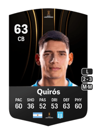 Santiago Quirós CONMEBOL Libertadores 63 OVR