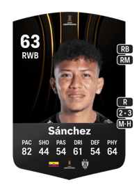 Carlos Uvilde Sánchez CONMEBOL Libertadores 63 OVR