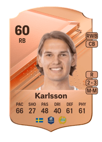 Markus Karlsson Rare 60 OVR