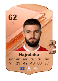 Lavdrim Hajrulahu Rare 62 OVR