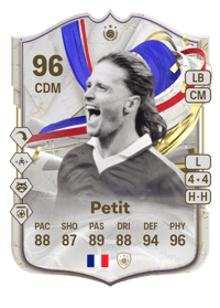 Emmanuel Petit Greats of the Game Icon 96 OVR