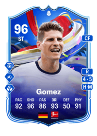 Mario Gomez Greats of the Game Hero 96 OVR