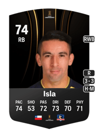 Mauricio Isla CONMEBOL Libertadores 74 OVR